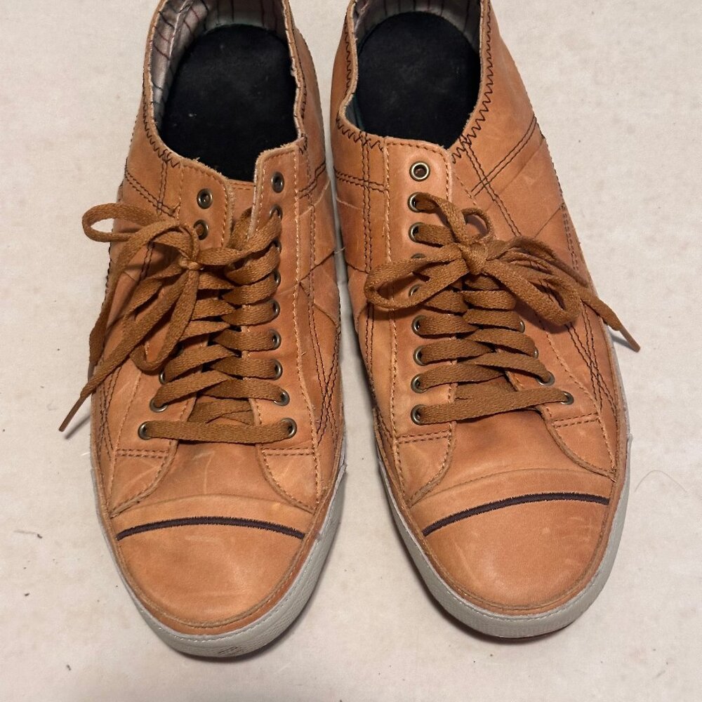 PF Flyers Posture Foundation Me's Casual Leather Shoe Tan Color size 11.5